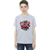 Disney Boy's Cars Lightning McQueen Collage T-Shirt in Grey | Size: 3-4 Years