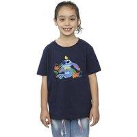 Disney Girl's Lilo & Stitch Birds Cotton T-Shirt in Navy | Size: 3-4 Years