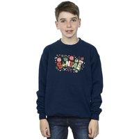 Elf Boy's Santa Fa La La Sweatshirt in Navy | Size: 3-4 Years