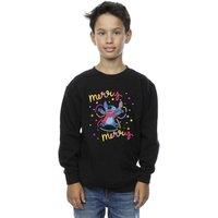 Disney Boy's Lilo & Stitch Merry Rainbow Sweatshirt in Black | Size: 3-4 Years