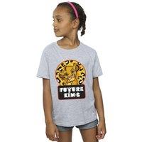 Disney Girl's The Lion King Future Simba Cotton T-Shirt in Grey | Size: 3-4 Years