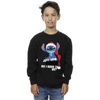 Disney Boy's Lilo & Stitch Just How Good Sweatshirt in Black | Size: 9 Years