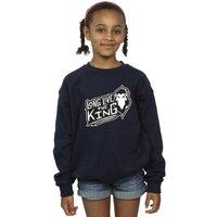 Disney Girl's The Lion King The King Sweatshirt in Navy | Size: 3-4 Years