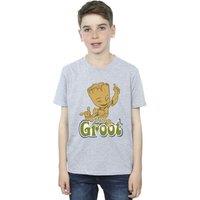 Guardians Of The Galaxy Boy's Groot Dancing T-Shirt in Grey | Size: 3-4 Years