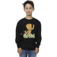 Guardians Of The Galaxy Boy's Groot Dancing Sweatshirt in Black | Size: 3-4 Years