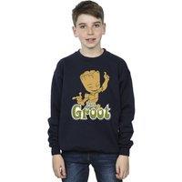 Guardians Of The Galaxy Boy's Groot Dancing Sweatshirt in Navy | Size: 3-4 Years