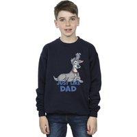 Disney Boy's Lady & The Tramp Just Like Dad Sweatshirt in Navy | Size: 7-8 Years