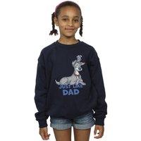 Disney Girl's Lady & The Tramp Just Like Dad Sweatshirt in Navy | Size: 7-8 Years