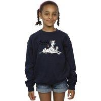 Disney Girl's 101 Dalmatians Top Dog Sweatshirt in Navy | Size: 3-4 Years