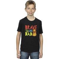 Disney Boy's The Lion King Brave Like Dad T-Shirt in Black | Size: 3-4 Years