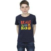 Disney Boy's The Lion King Brave Like Dad T-Shirt in Navy | Size: 3-4 Years