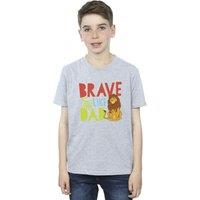 Disney Boy's The Lion King Brave Like Dad T-Shirt in Grey | Size: 3-4 Years