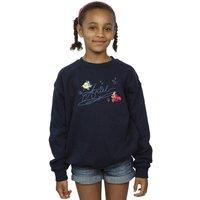 Disney Girl's The Little Mermaid Ariel Sweatshirt in Navy | Size: 3-4 Years