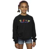 Disney Girl's The Little Mermaid Under The Sea Sweatshirt in Black | Size: 3-4 Years