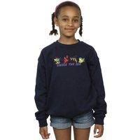 Disney Girl's The Little Mermaid Under The Sea Sweatshirt in Navy | Size: 3-4 Years