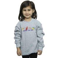 Disney Girl's The Little Mermaid Under The Sea Sweatshirt in Grey | Size: 3-4 Years