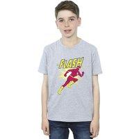 DC Comics Boy's The Flash Running T-Shirt in Grey | Size: 3-4 Years