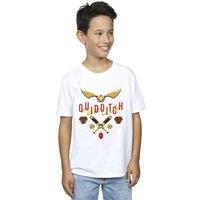 Harry Potter Boy's Quidditch Golden Snitch T-Shirt in White | Size: 3-4 Years