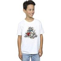 Harry Potter Boy's The Deathly Hallows T-Shirt in White | Size: 9 Years