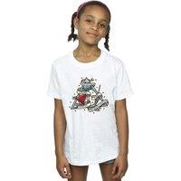 Harry Potter Girl's The Deathly Hallows Cotton T-Shirt in White | Size: 9 Years