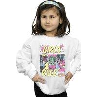 Marvel Comics Girl's Rule Sweatshirt in White | Size: 5-6 Years