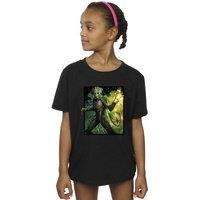 Marvel Girl's Guardians Of The Galaxy Groot Forest Energy Cotton T-Shirt in Black | Size: 3-4 Years