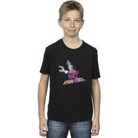 Marvel Boy's Guardians Of The Galaxy Abstract Star Lord T-Shirt in Black | Size: 3-4 Years