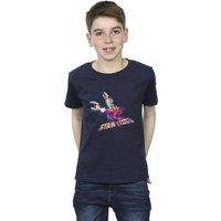 Marvel Boy's Guardians Of The Galaxy Abstract Star Lord T-Shirt in Navy | Size: 3-4 Years