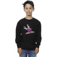 Marvel Boy's Guardians Of The Galaxy Abstract Star Lord Sweatshirt in Black | Size: 3-4 Years