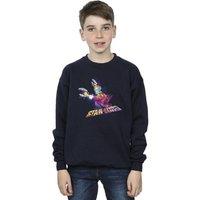 Marvel Boy's Guardians Of The Galaxy Abstract Star Lord Sweatshirt in Navy | Size: 3-4 Years