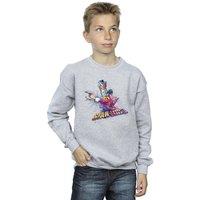 Marvel Boy's Guardians Of The Galaxy Abstract Star Lord Sweatshirt in Grey | Size: 3-4 Years