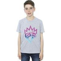 Disney Boy's Descendants Pink Crown T-Shirt in Grey | Size: 3-4 Years