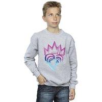 Disney Boy's Descendants Pink Crown Sweatshirt in Grey | Size: 3-4 Years