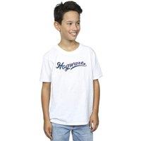 Harry Potter Boy's Hogwarts Writing T-Shirt in White | Size: 5-6 Years