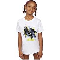 DC Comics Girl's Batman Flying Batman Cotton T-Shirt in White | Size: 3-4 Years