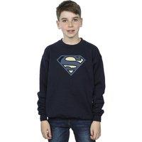 DC Comics Boy's Superman Indigo Blue Logo Sweatshirt in Navy | Size: 5-6 Years