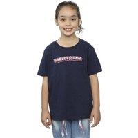 DC Comics Girl's Batman Harley Quinn Logo Cotton T-Shirt in Navy | Size: 3-4 Years