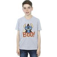 Disney Boy's Lilo & Stitch Boo T-Shirt in Grey | Size: 3-4 Years