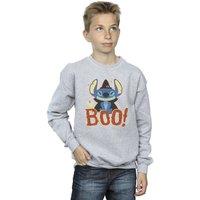Disney Boy's Lilo & Stitch Boo Sweatshirt in Grey | Size: 3-4 Years