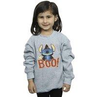Disney Girl's Lilo & Stitch Boo Sweatshirt in Grey | Size: 3-4 Years