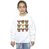Disney Girl's Lilo & Stitch Halloween Costumes Sweatshirt in White | Size: 9 Years