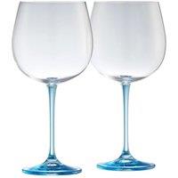 Galway Crystal Gin & Tonic' Pair Blue in Clear