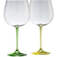 Galway Crystal 'Gin & Tonic' Pair Lemon & Lime in Clear