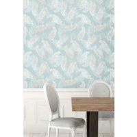 Hoopla Walls Feathers Matt Wallpaper in Light Blue
