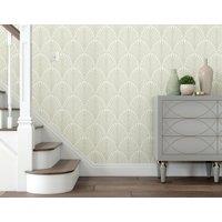 Hoopla Walls Leaf Fan Matt Wallpaper in Green