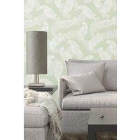 Hoopla Walls Feathers Matt Wallpaper in Green