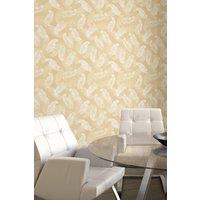 Hoopla Walls Feathers Matt Wallpaper in Gold