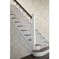 Hoopla Walls Ogee Damask Matt Wallpaper in Natural