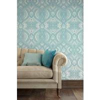 Hoopla Walls Ogee Damask Matt Wallpaper in Duck Egg Blue
