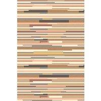 Hoopla Walls Horizontal Stripe Matt Wallpaper in Brown